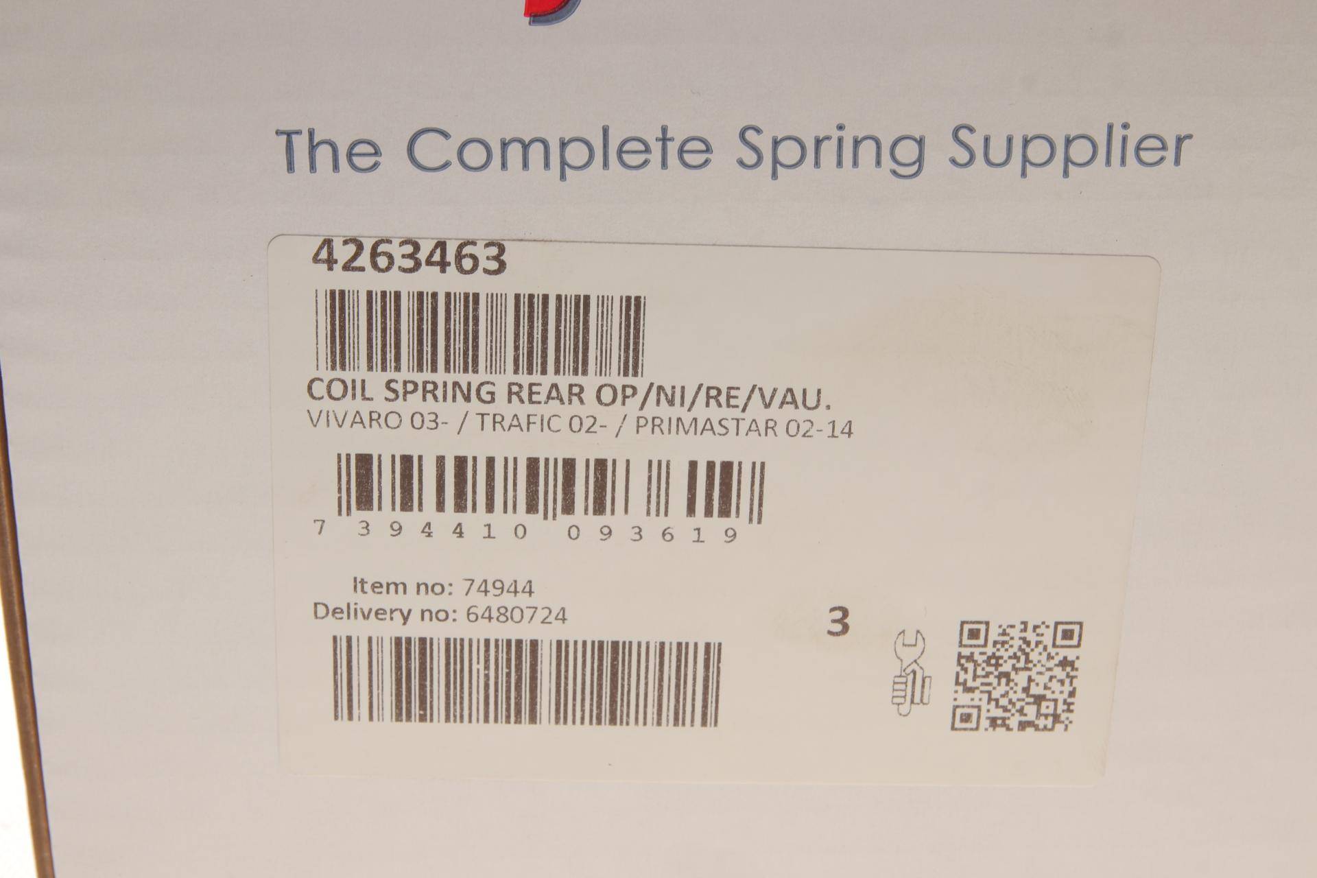 Пружина (задня) Renault Trafic II/III 1.6-2.5dCi 02-/Opel Vivaro A/B 01- (фургон) (з пост.діам.)