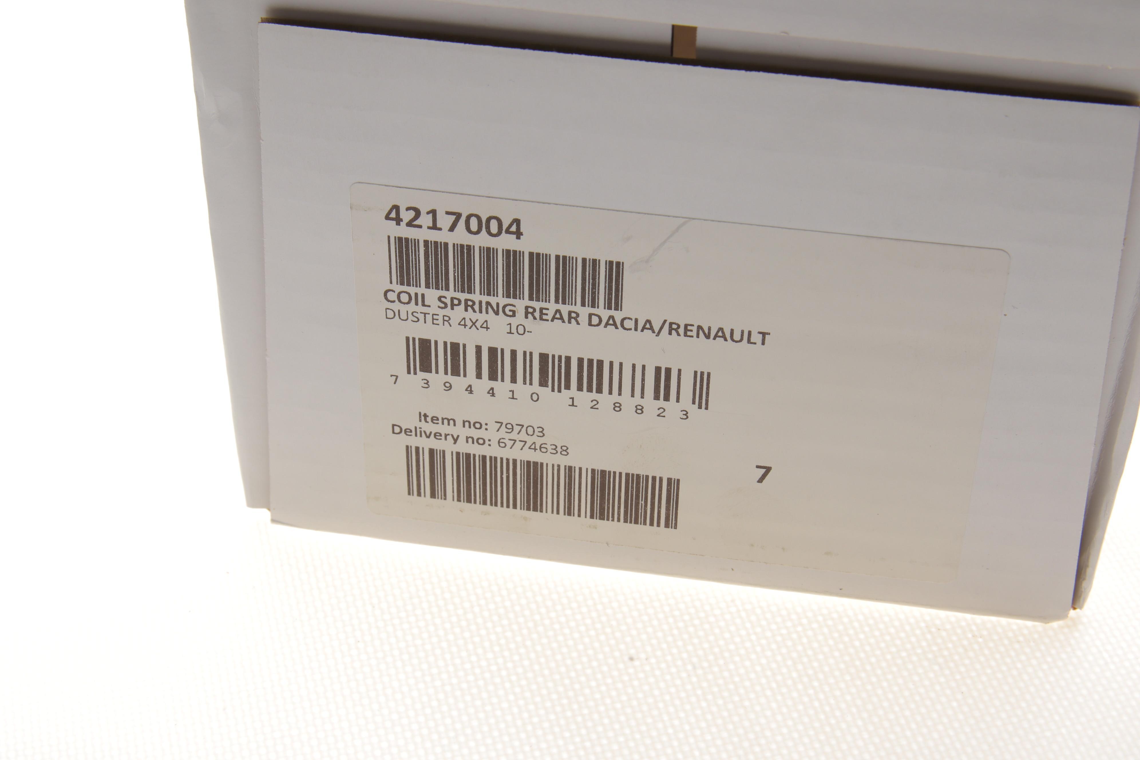 Пружина (задня) Dacia Duster 1.2TCe/1.5dCi/1.6 16V 4x4 10-18/Renault Duster 1.5dCi/1.6 16V 4x4 11-