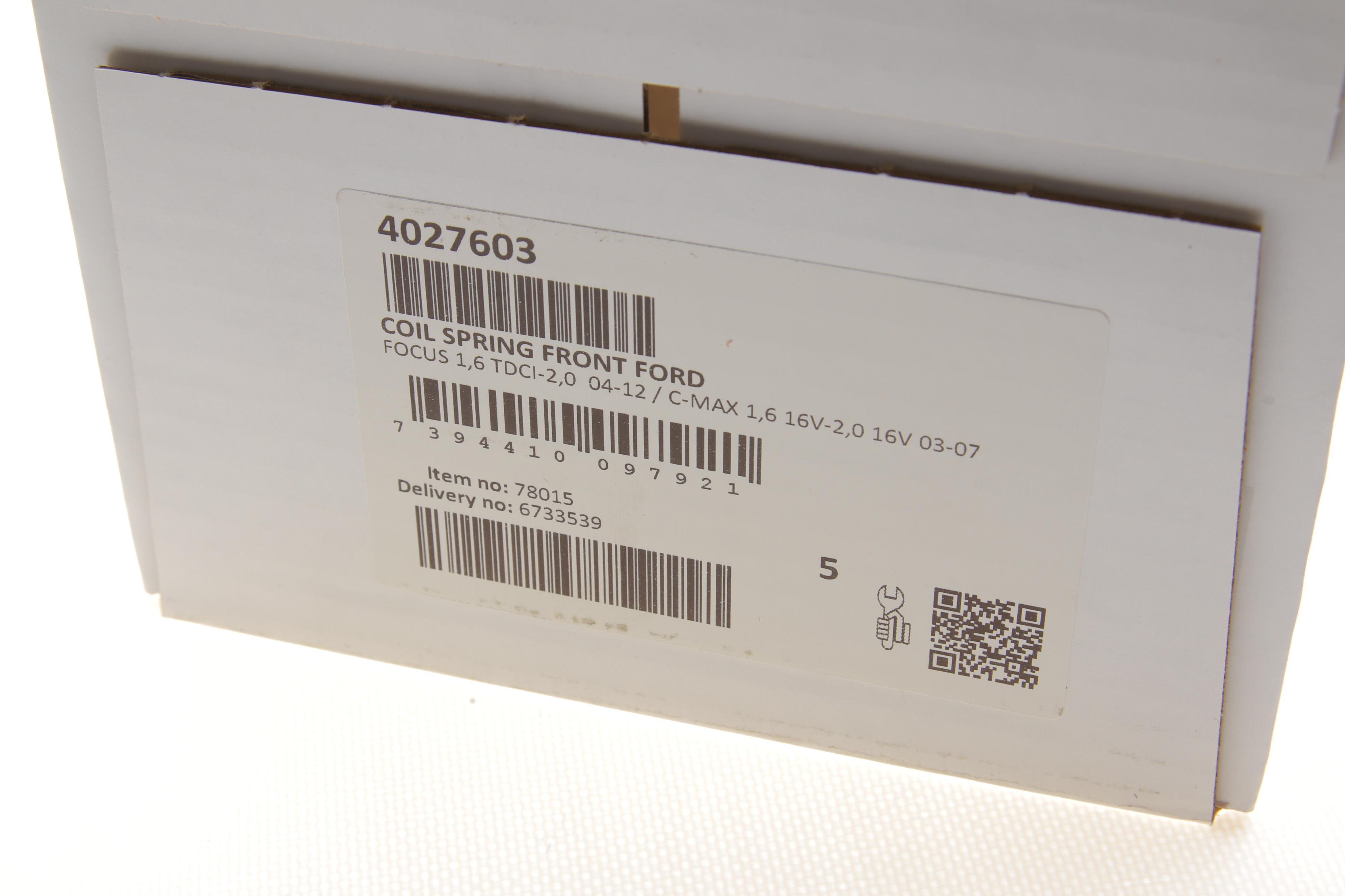 Пружина (передня) Ford Focus II 1.6TDCI/1.8/2.0 03-12 (седан/унив./накл.зад.ч)/Focus C-Max 03-07