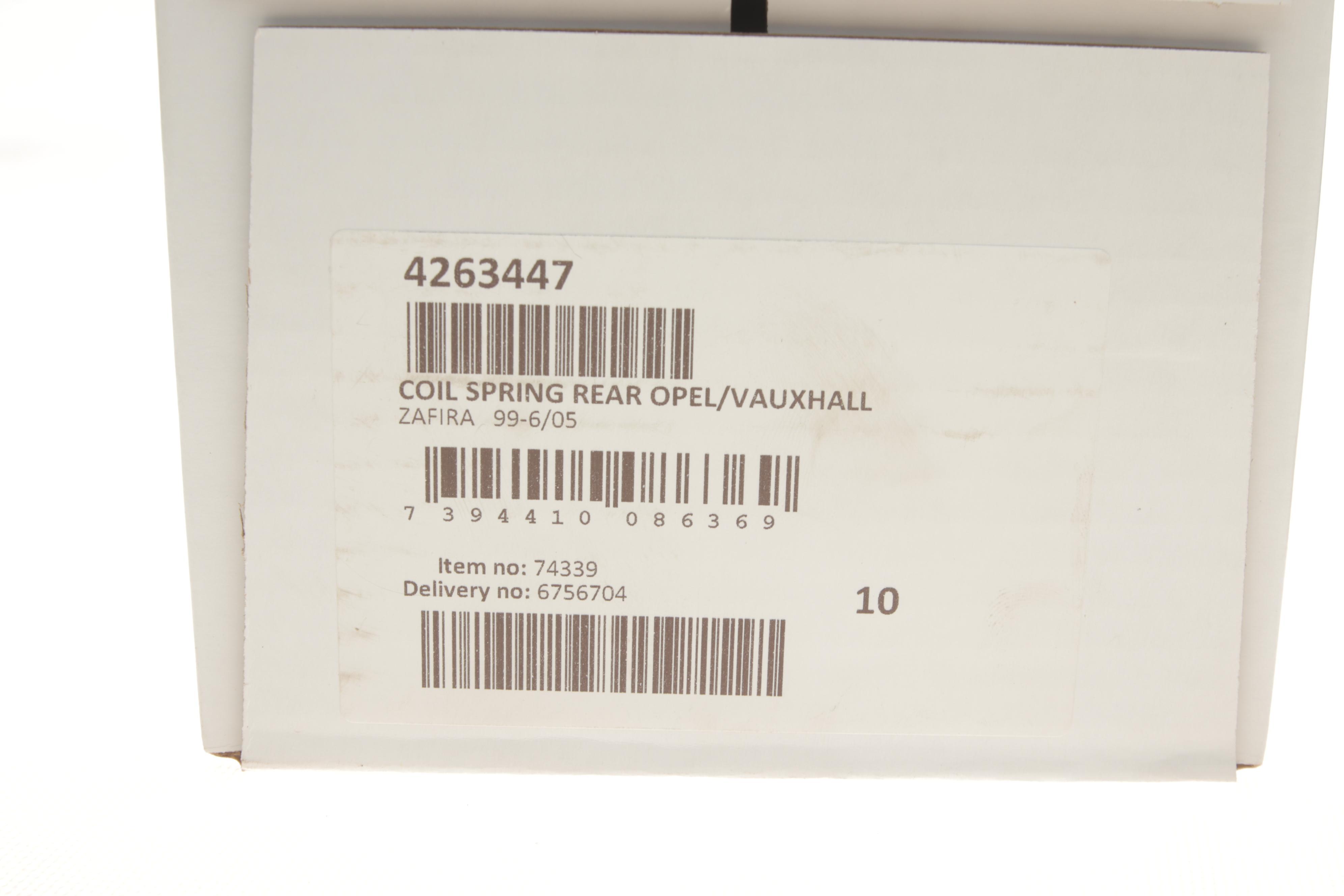 Пружина (задня) Opel Zafira A 1.6-2.2 16V/2.0DI/DTI/OPC/2.2DTI 99-05 (вен) (з пост.d)