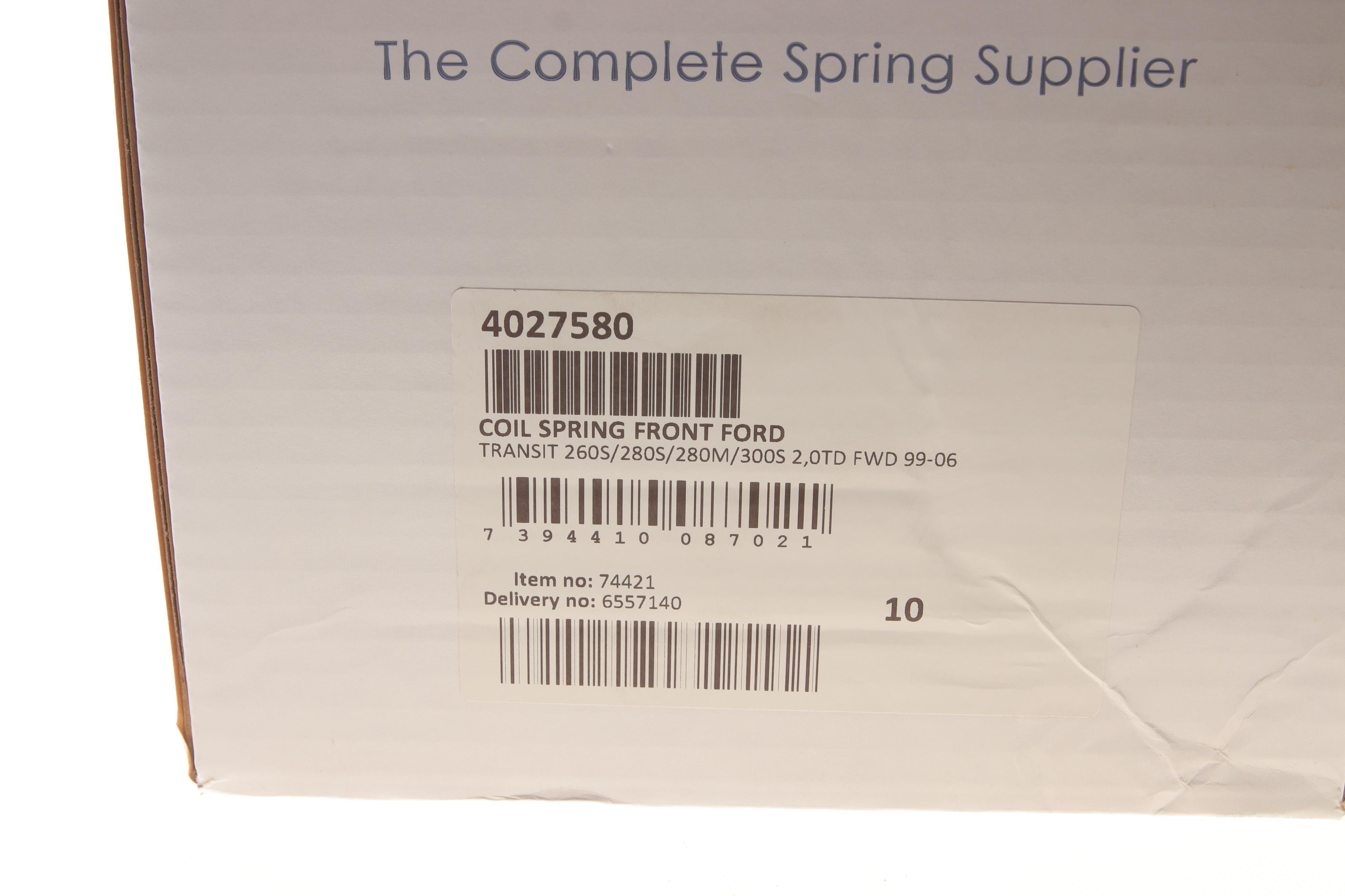 Пружина (передня) Ford Transit 2.0DI/TDCi V184 00-06 (Модель 300S, 280M, 280S, 260S) FWD (червона)