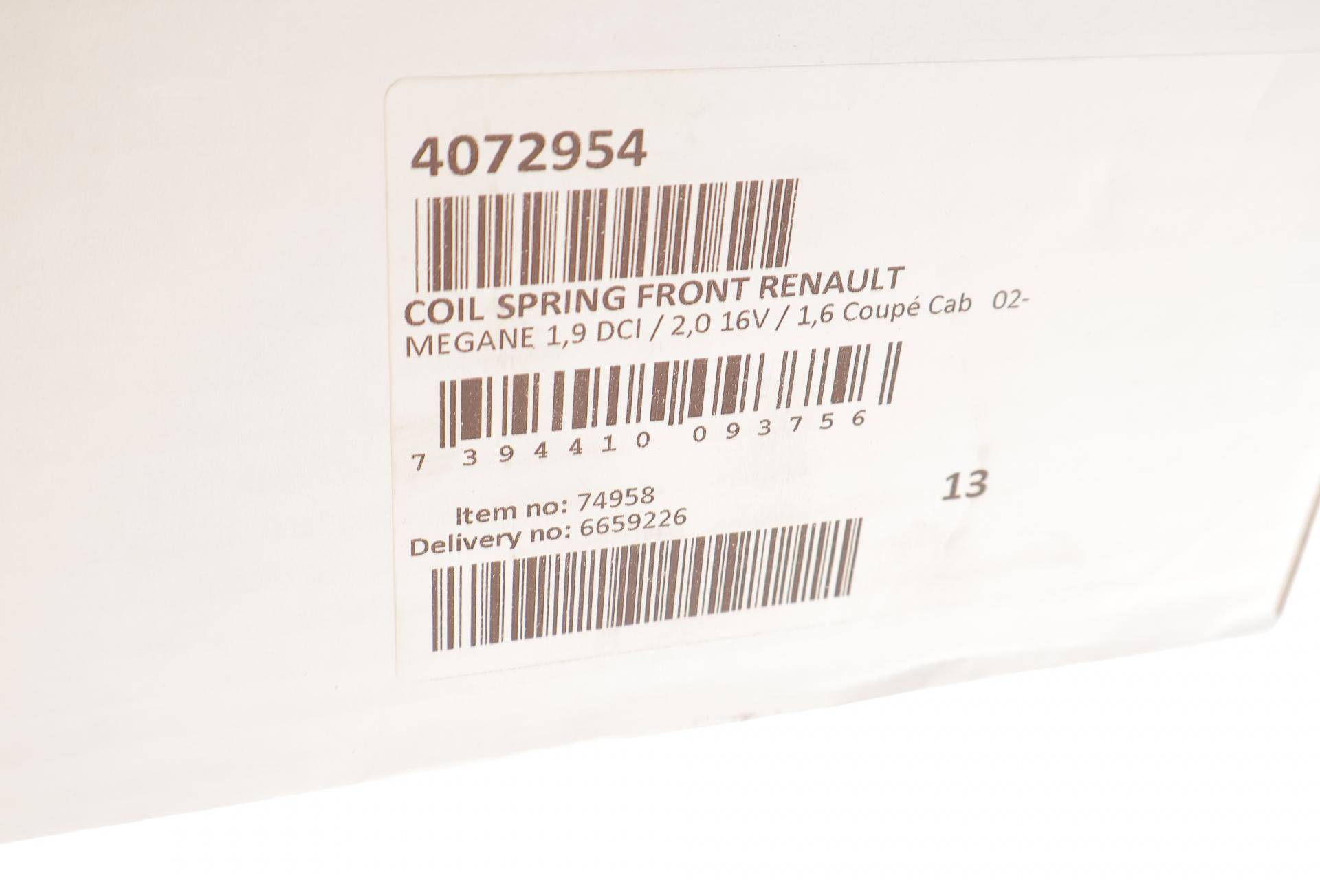 Пружина (передня) Renault Megane II 1.9dCi/2.0/2.0 16V/2.0dCi 02-09 (седан/універсал/накл.зад.ч.)