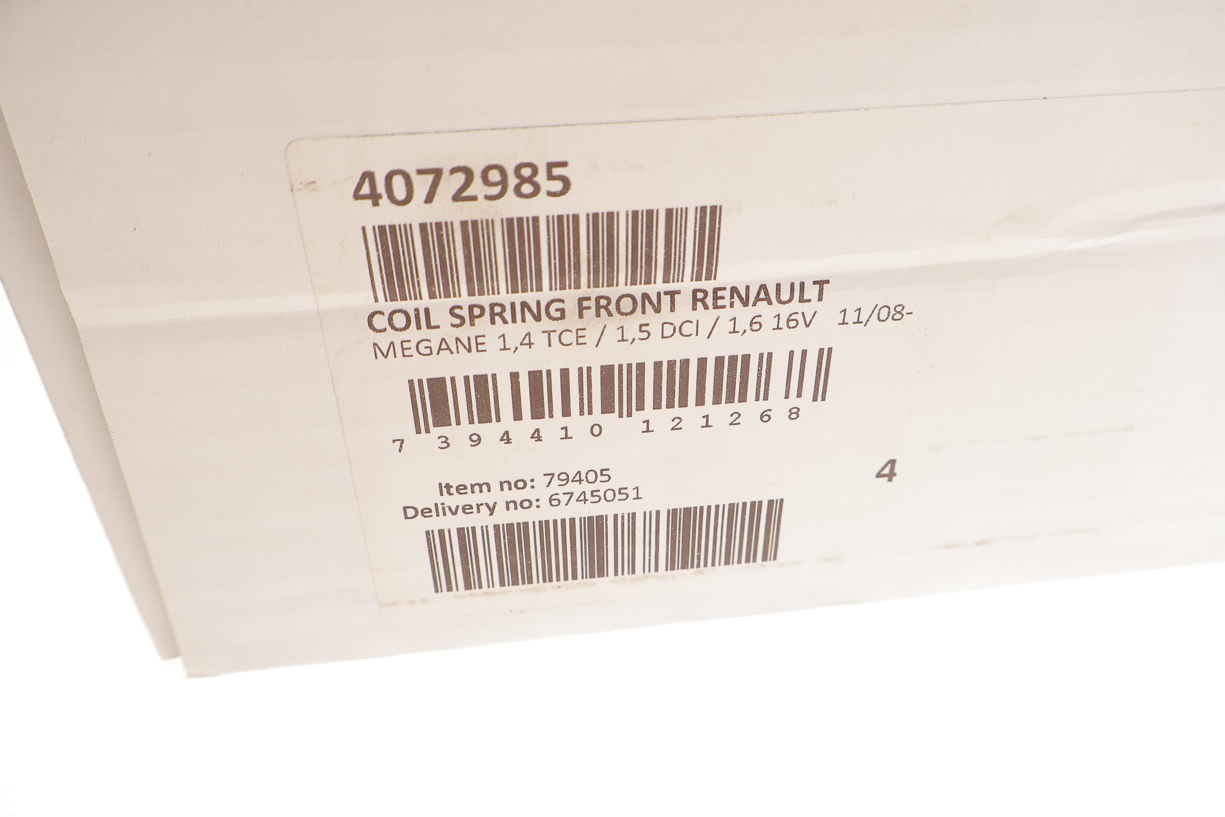 Пружина (передня) Renault Megane III 1.2TCe/1.4TCe/1.5dCi/1.6 16V/BiFuel 08- (унів./накл.зад.ч)