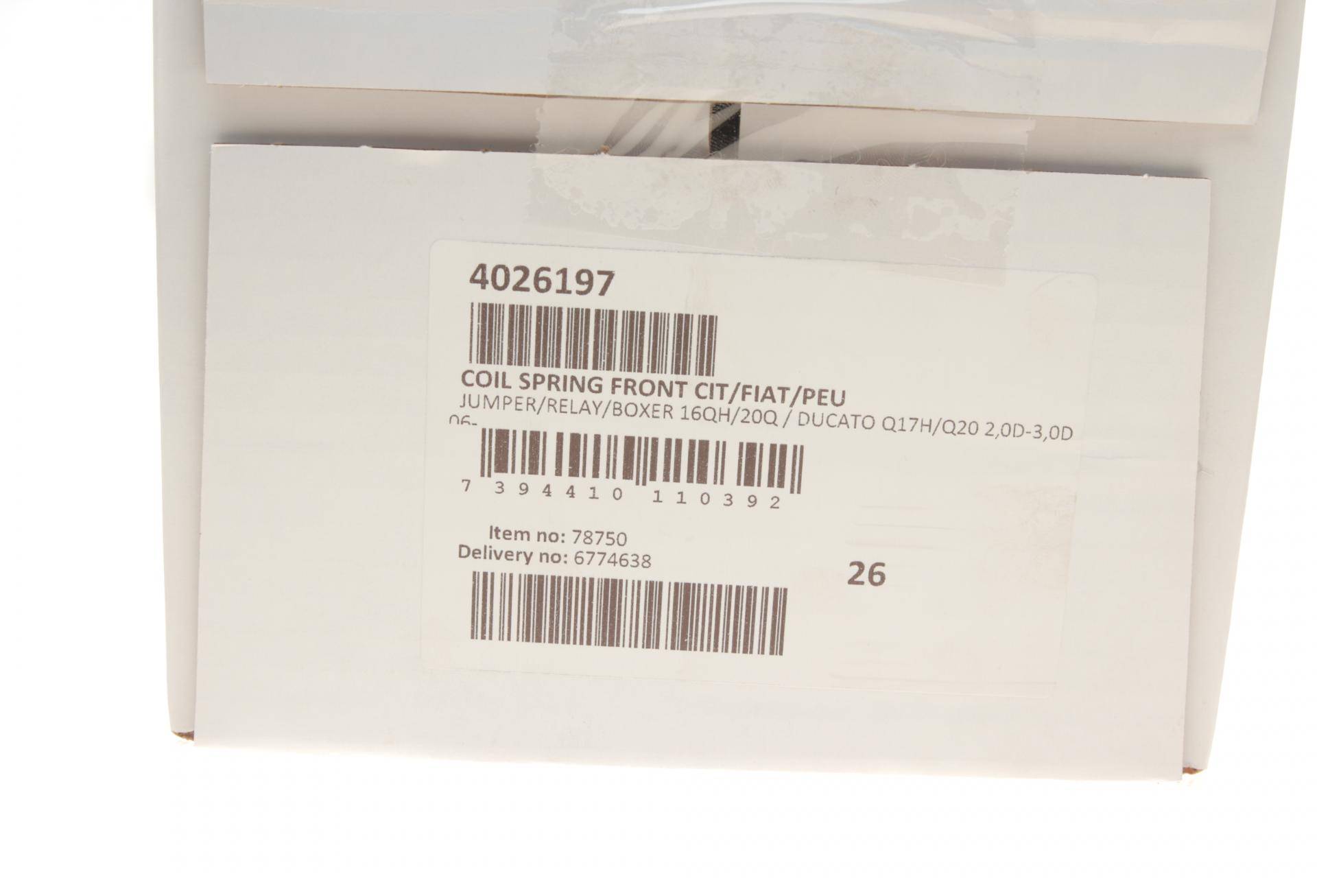 Пружина (передня) Fiat Ducato 2.0-3.0D 06- (з борт.пл/фургон/авт.)(Модель 35 Maxi Q17H; 40 Maxi Q20)