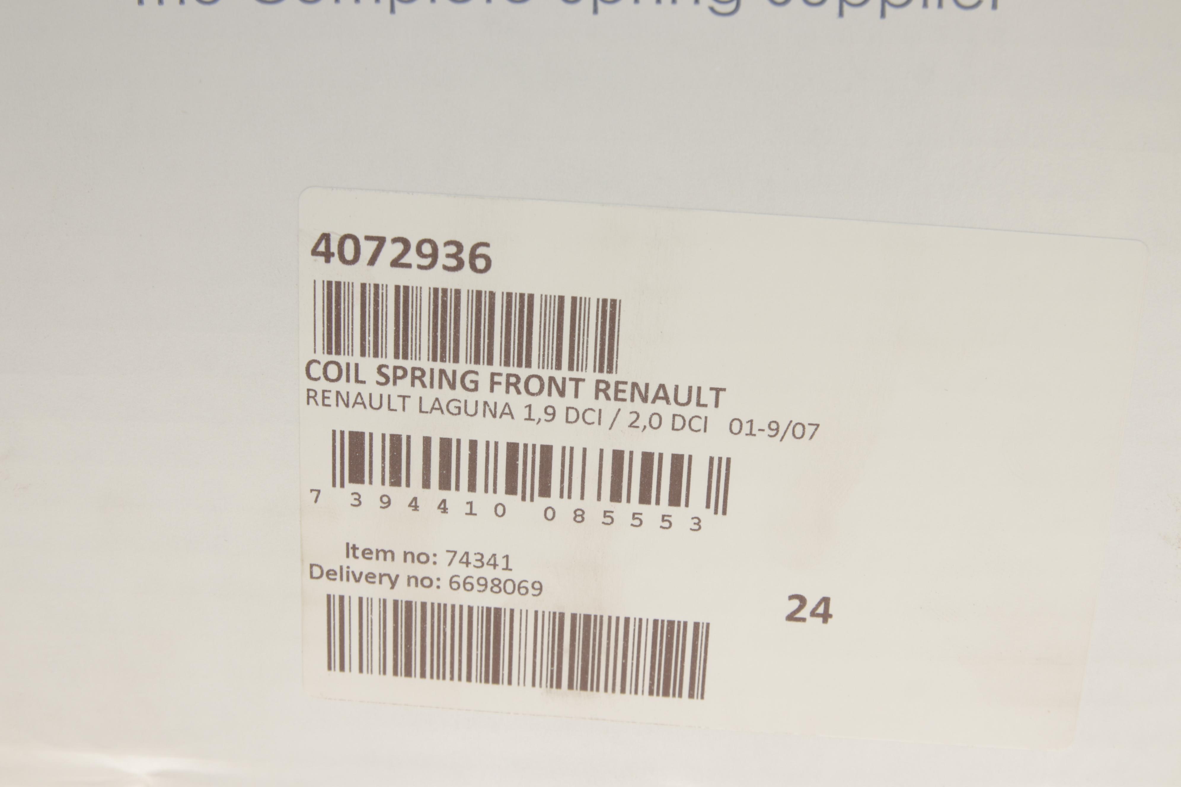 Пружина (передня) Renault Laguna II 1.9dCi/2.0dCi 01-07 (універсал/нах.зад.частина)