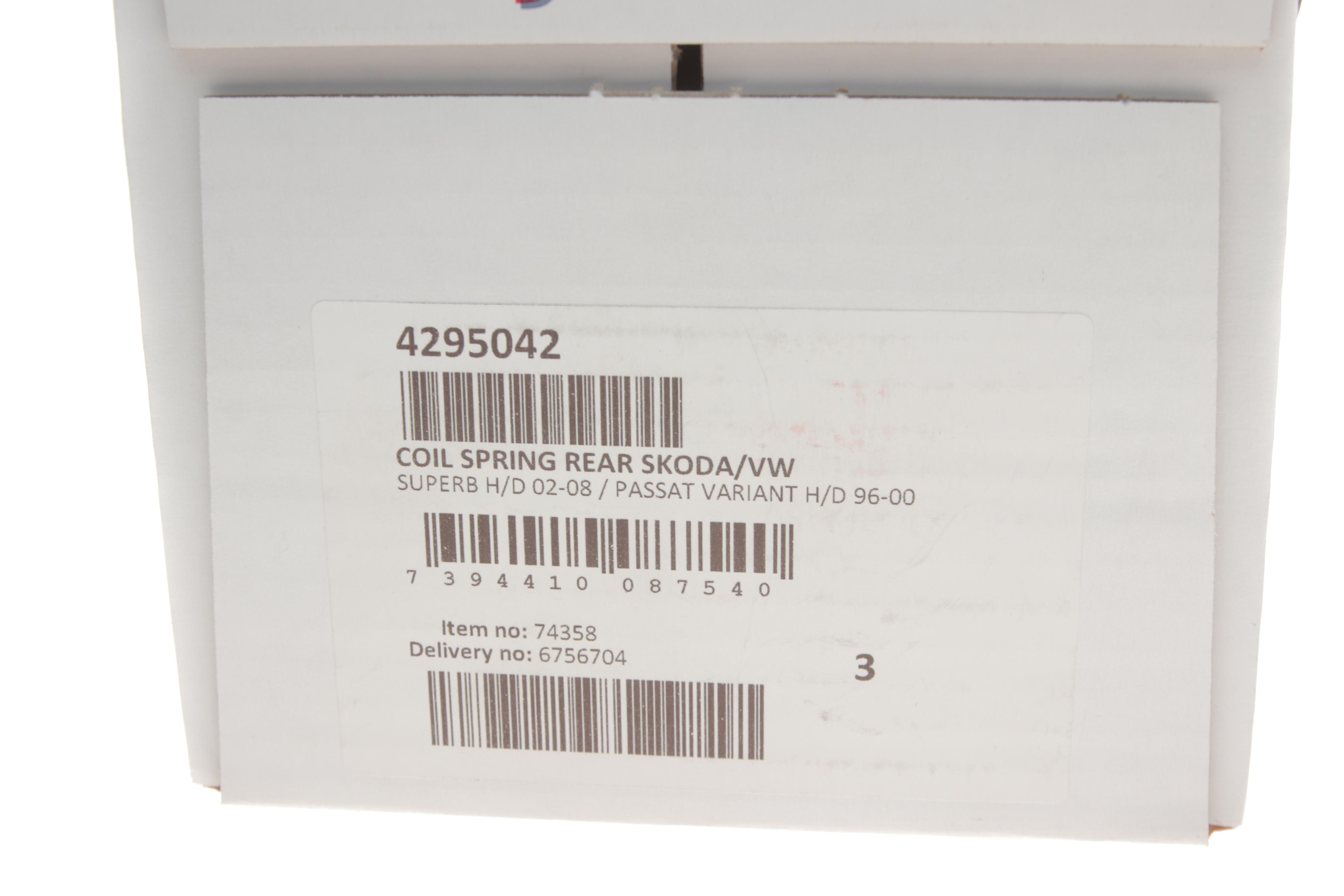 Пружина (задня) VW Passat B5 1.6-2.0/1.8T/1.9TDI/2.3 VR5/2.5TDI/2.8 V6 97-05 (ун) (з пост.діам)(HD)