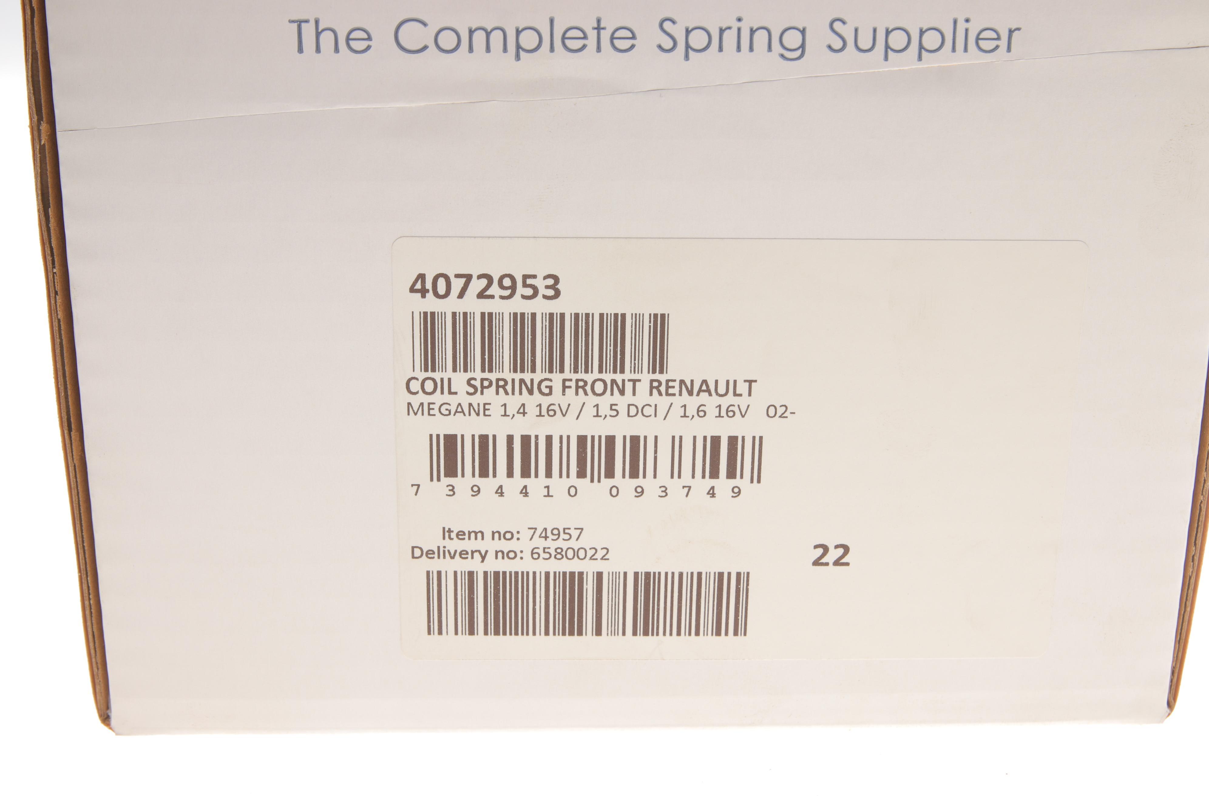 Пружина (передня) Renault Megane II 1.4 16V/1.5dCi/1.6/1.6 16V/Flex-Fuel 03- (седан/унив/накл.з.ч)