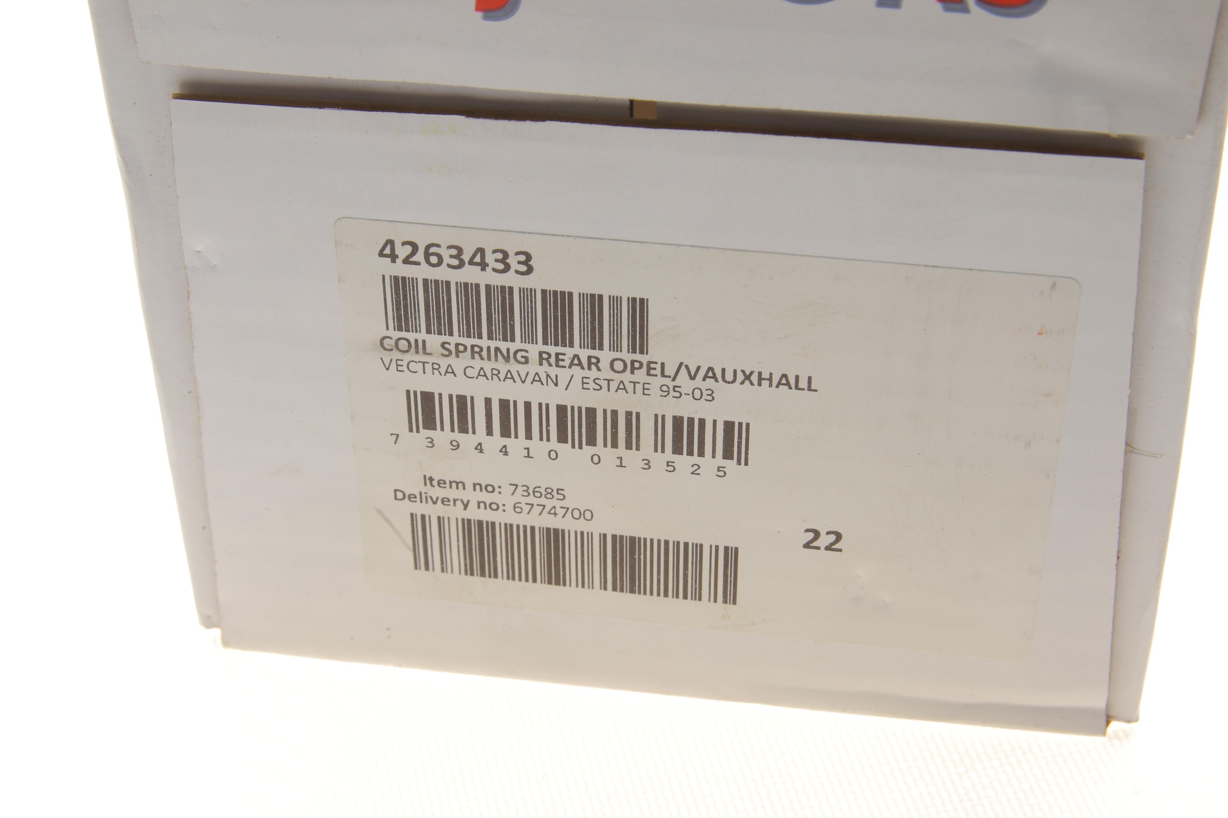 Пружина (задня) Opel Vectra B 1.6-2.0 16V/1.7TD/2.0-2.2DTI/2.5 V6 96-03 (унів.) (без с-ми регул)