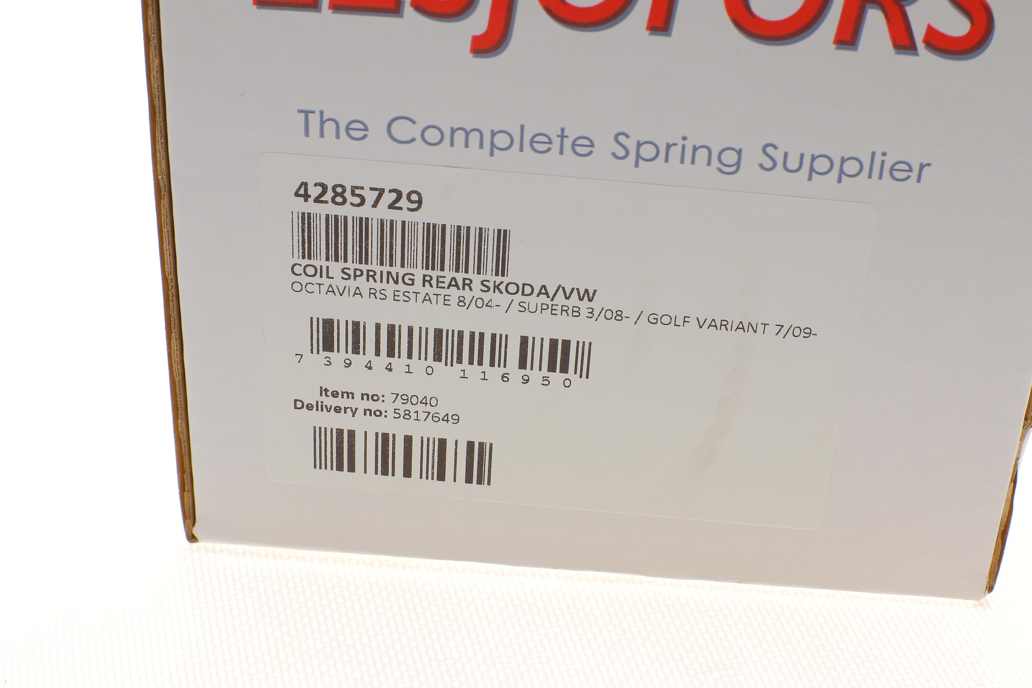 Пружина (задня) Skoda Octavia II 2.0RS/TDI RS 05-13/Superb 1.6-1.9TDI 08-15/VW Golf 1.9-2.0TDI 04-