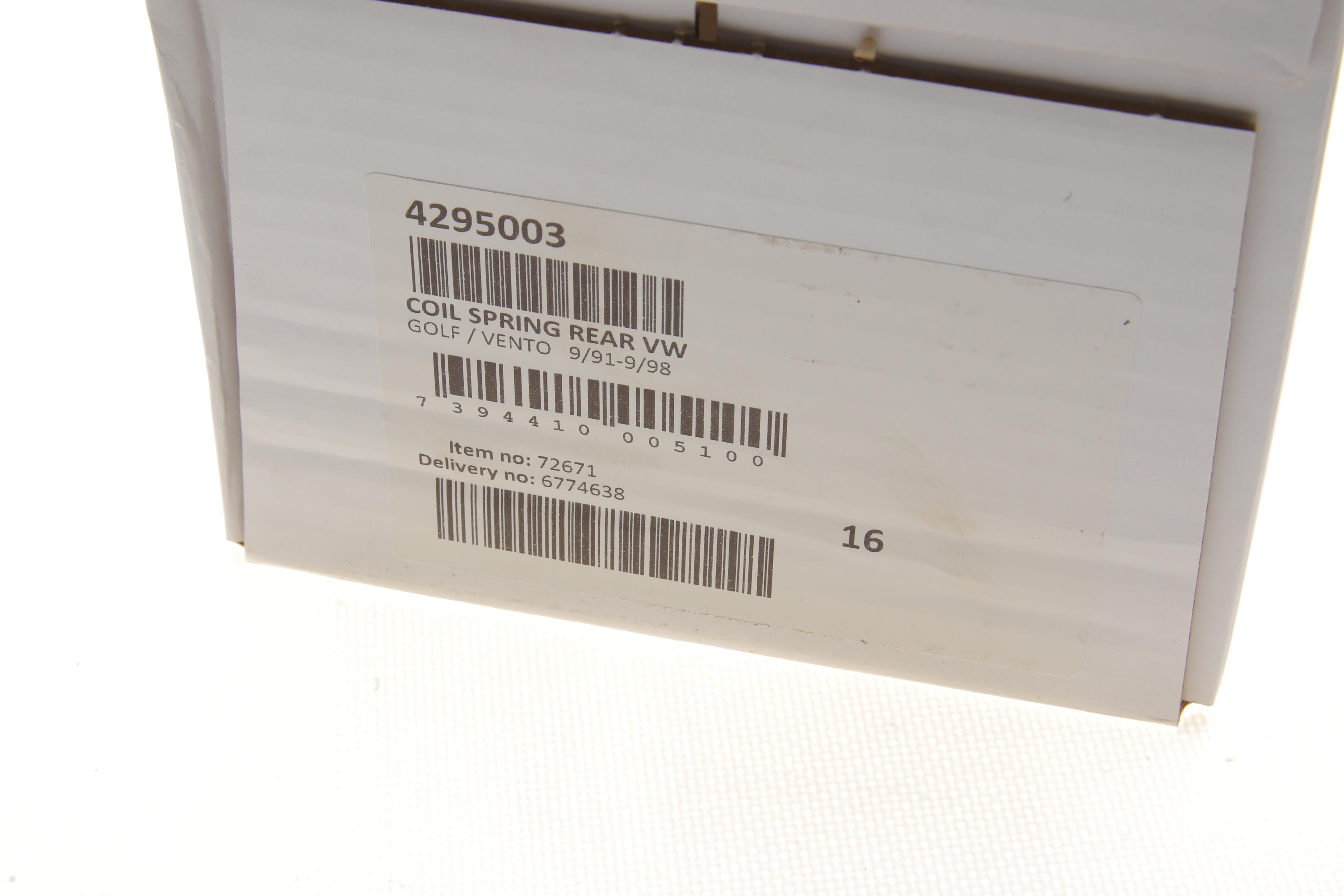 Пружина (задня) VW Golf III 1.4-2.0/1.9D/SDI/TD/TDI/2.0GTi 16V/2.8 VR6 91-97 (накл.з.ч/фургон)