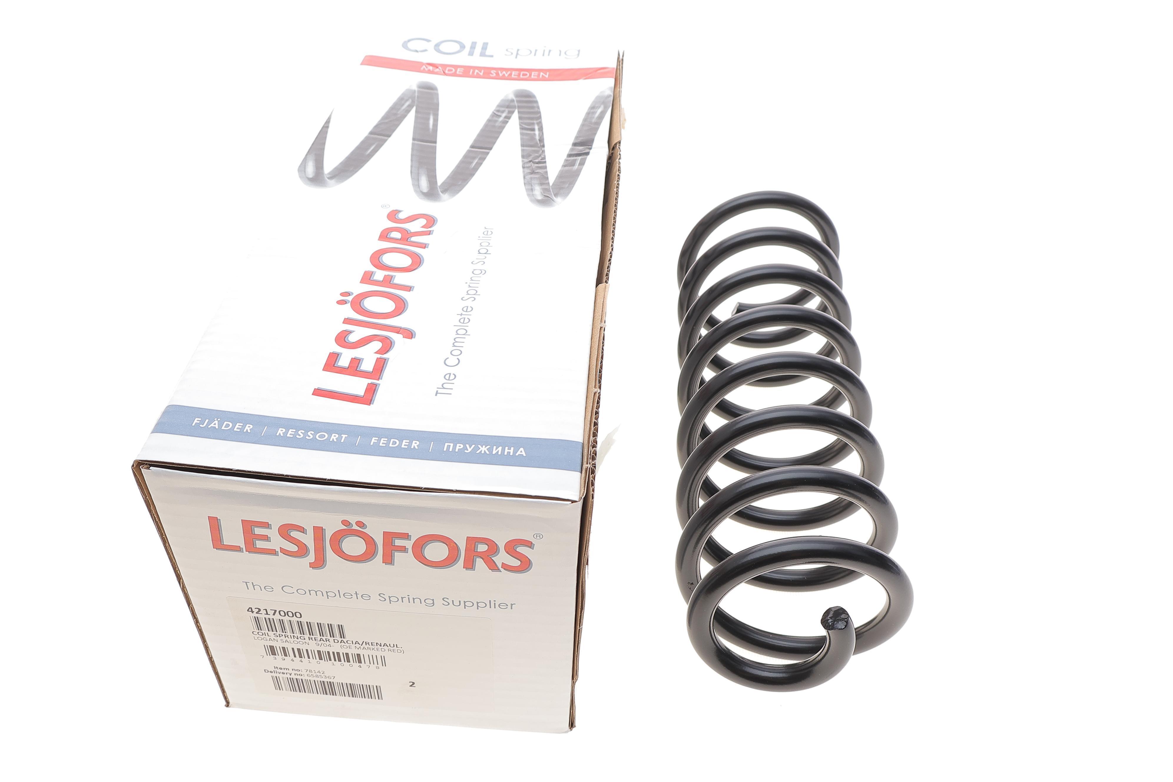 Пружина (задня) Dacia Logan/Renault Logan 1.4/MPI/1.5dCi/1.6/16V/BiFuel/MPI 04- (седан) (червона)