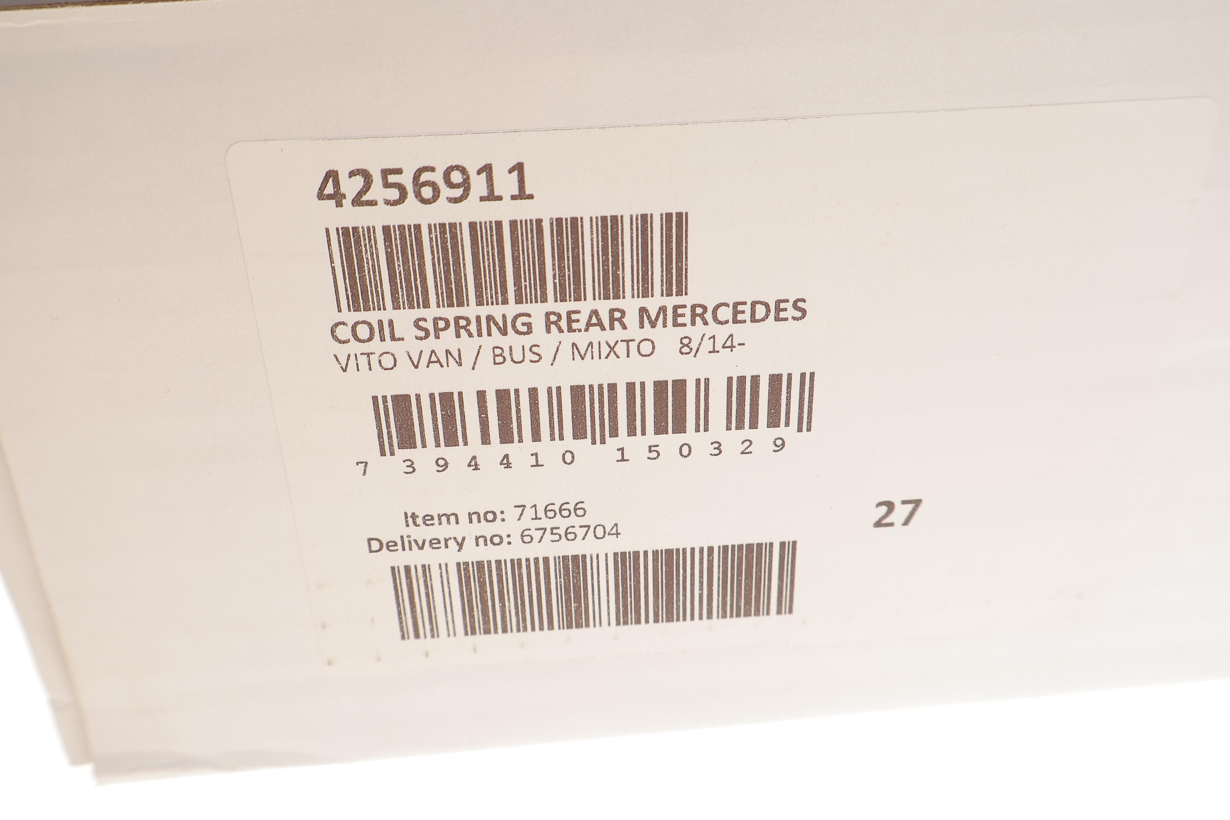 Пружина (задня) MB Vito (W447) 109CDI/110CDI/111CDI/114CDI/116CDI/119CDI 14- (фургон) (з пост.діам)