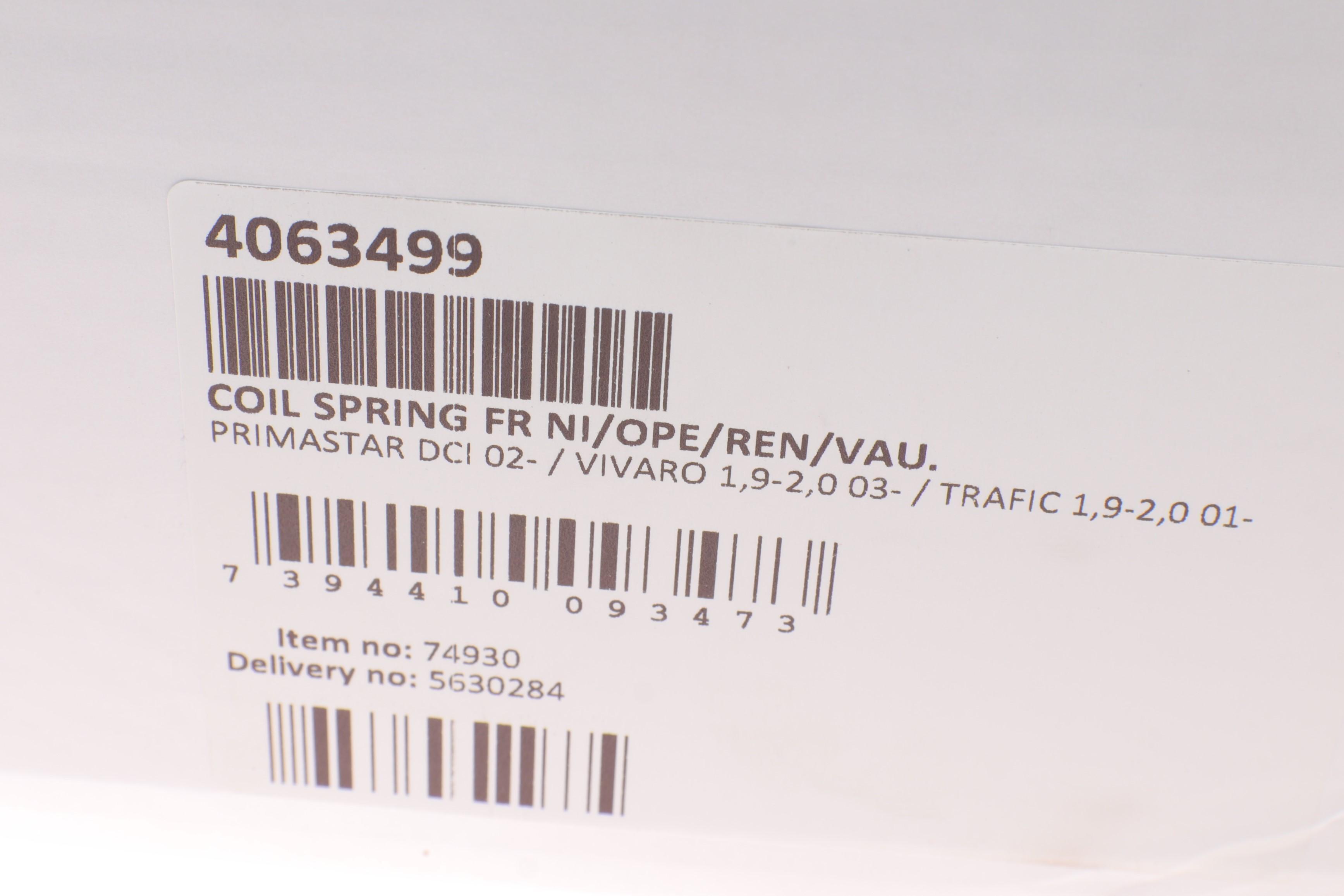 Пружина (передня) Opel Vivaro 1.9DTI/2.0 16V/Renault Trafic 1.9dCi/2.0/16VdCi/Nissan Primastar 01-