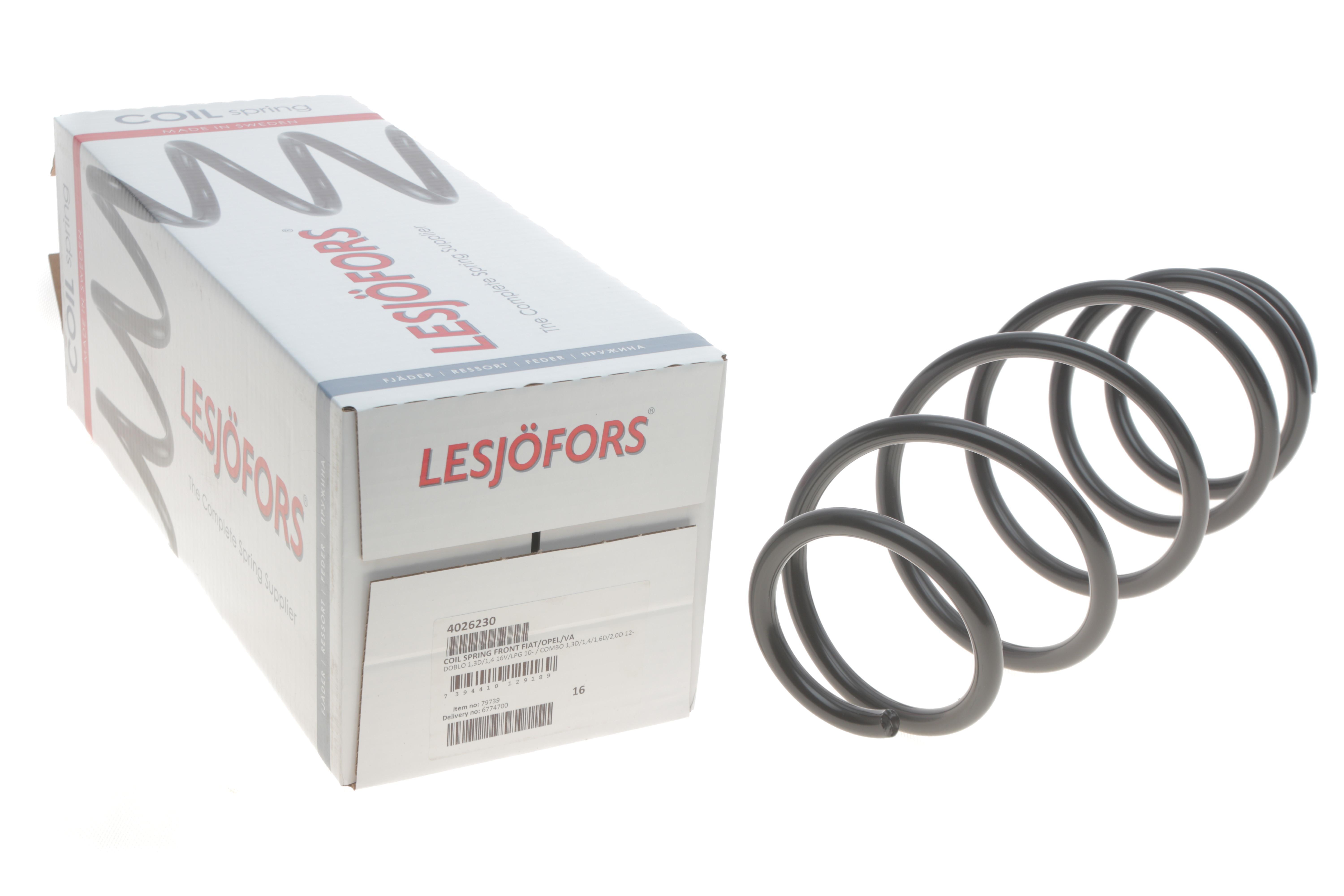 Пружина (передня) Fiat Doblo 1.3-2.0D/1.4 10-/Opel Combo 1.3-2.0CDTI 12- (вен/фургон (корот.база))