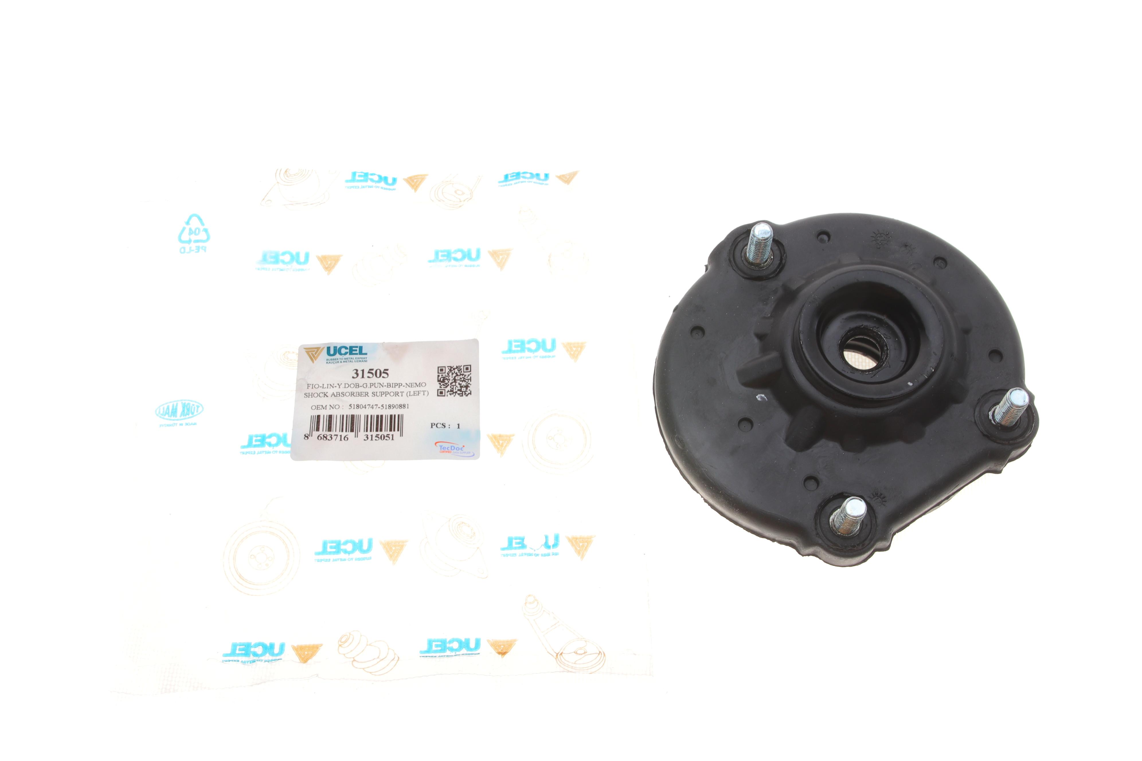 Подушка амортизатора (переднього) + підшипник Citroen Nemo 08- (L)