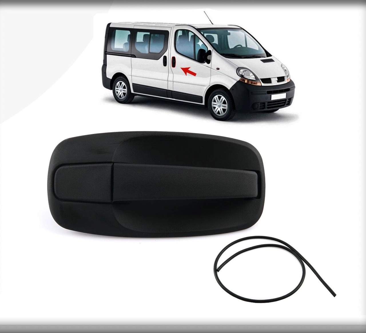 Ручка дверей (передніх/ззовні) (R) Renault Trafic/Opel Vivaro 01-