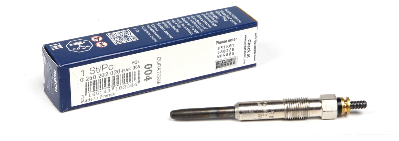 Свічка розжарювання Citroen Berlingo/Peugeot Partner 1.9D 98- (DW8) (11V)