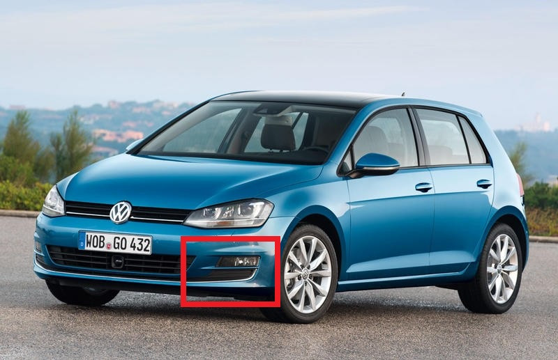 Решітка бампера Фольксваген Гольф 7 - Volkswagen Golf 7 2012- (комплект)