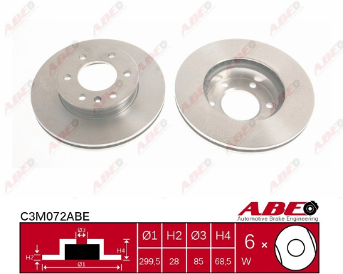 Передній гальмівний диск MERCEDES SPRINTER 906, 907, VW CRAFTER 30-35, 30-50 - 2006-