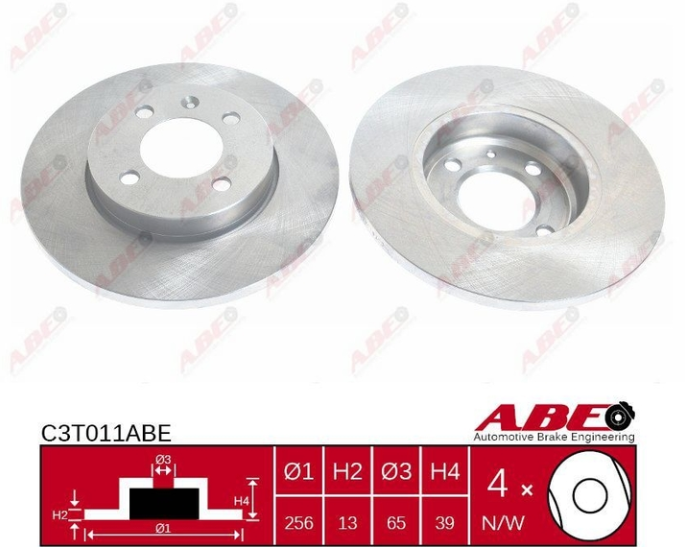 Передній гальмівний диск VW CADDY 2, GOLF 3, PASSAT B3, B4, VENTO - 1988-2004