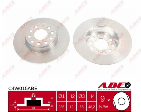 Задній гальмівний диск VW GOLF 5, 6, JETTA 3, PASSAT B6, TOURAN - 2003-