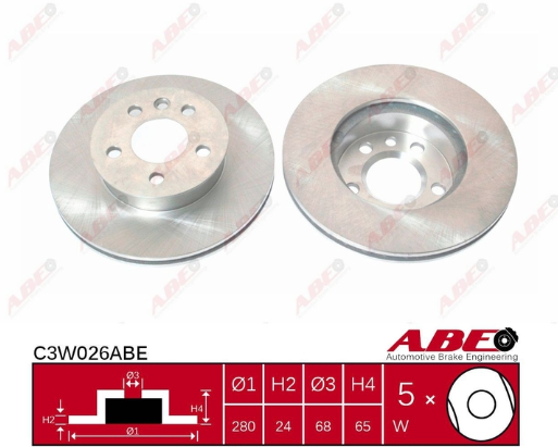 Передній гальмівний диск VW TRANSPORTER T4 - 1990-2003