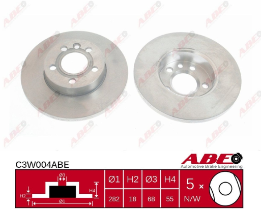 Передній гальмівний диск VW TRANSPORTER T4 - 1990-2003