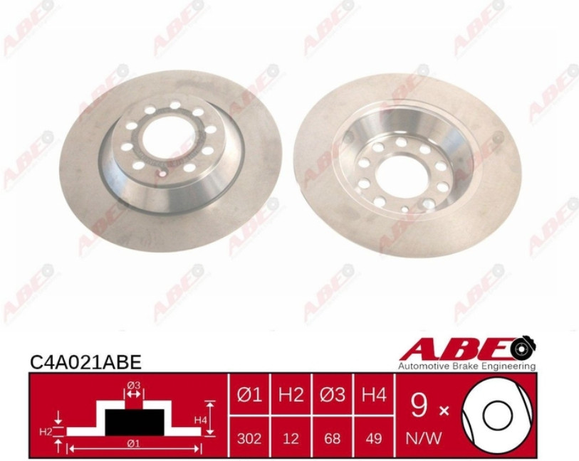 Задній гальмівний диск AUDI A6 C6 - 2004-2011