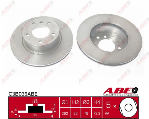 Передній гальмівний диск BMW 1 E81, E87, 3 E90 - 2003-2013