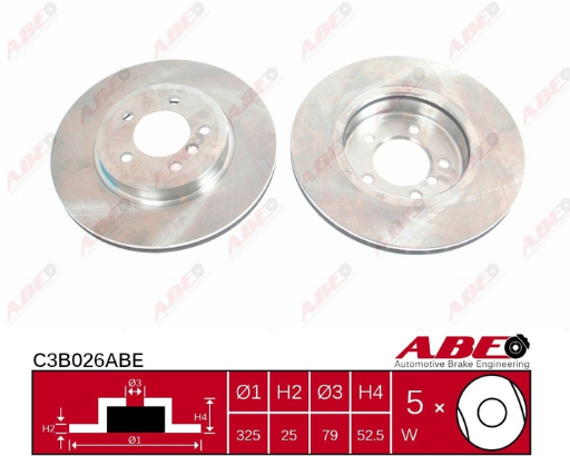 Передній гальмівний диск BMW 3 E46 - 1999-2009