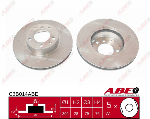 Передній гальмівний диск BMW 5 E34, BMW E32 7-1986-1997