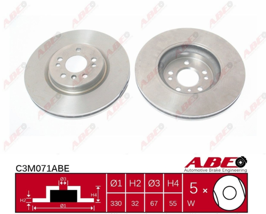 Передній гальмівний диск MERCEDES W164 - 2005-