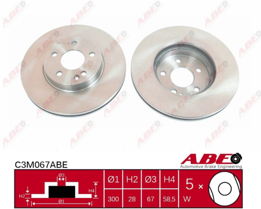 Передній гальмівний диск MERCEDES VITO W639, W447 - 2003-