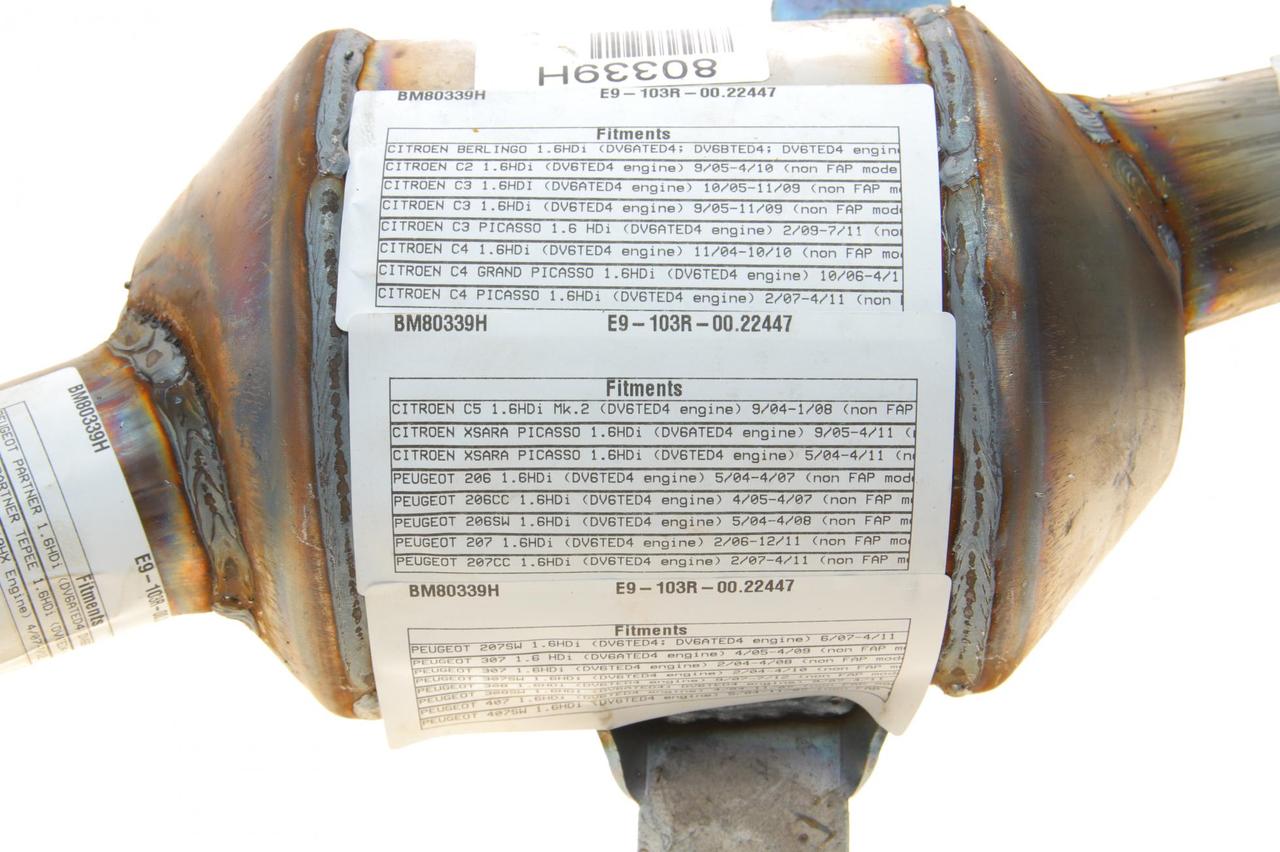 Катализатор вихлопної системи Пежо 307, Сітроен С4, С5  - Peugeot 307, Citroën C4, С5 - 1.6 HDI - 2000- ЄВРО 4