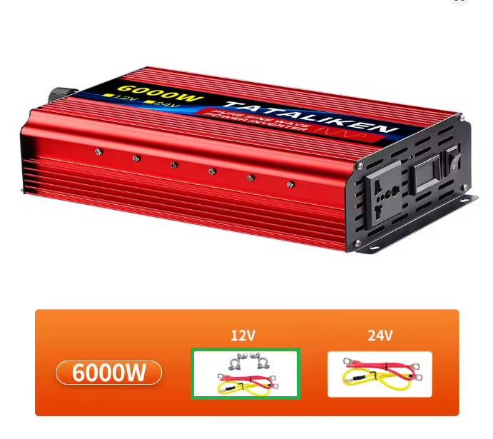 Інвертор Tataliken 6000 W 12V → 220V, Чистий синус