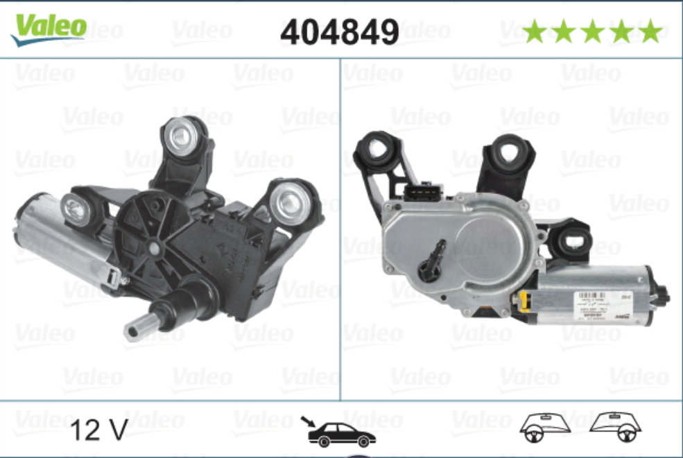 Моторчик двірників, двигун склоочисника задній для VW SHARAN, SEAT ALHAMBRA 1995-2010