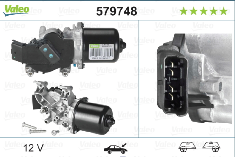 Моторчик двірників, двигун склоочисника передній для NISSAN NOTE 2006-2012
