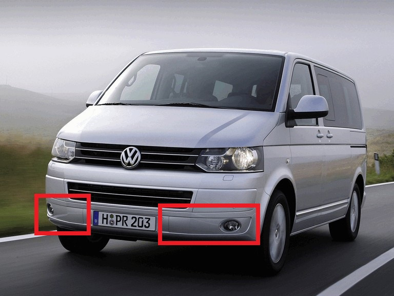 Решітка бампера Фольксваген Транспортер Т5 - Volkswagen Transporter T5 2009-2015 (комплект)