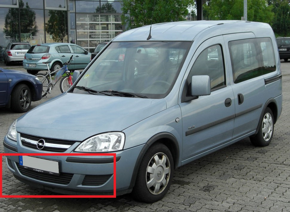 Решітка бампера Опель Комбо, Корса З - Opel Combo, Corsa C - 2003-2010