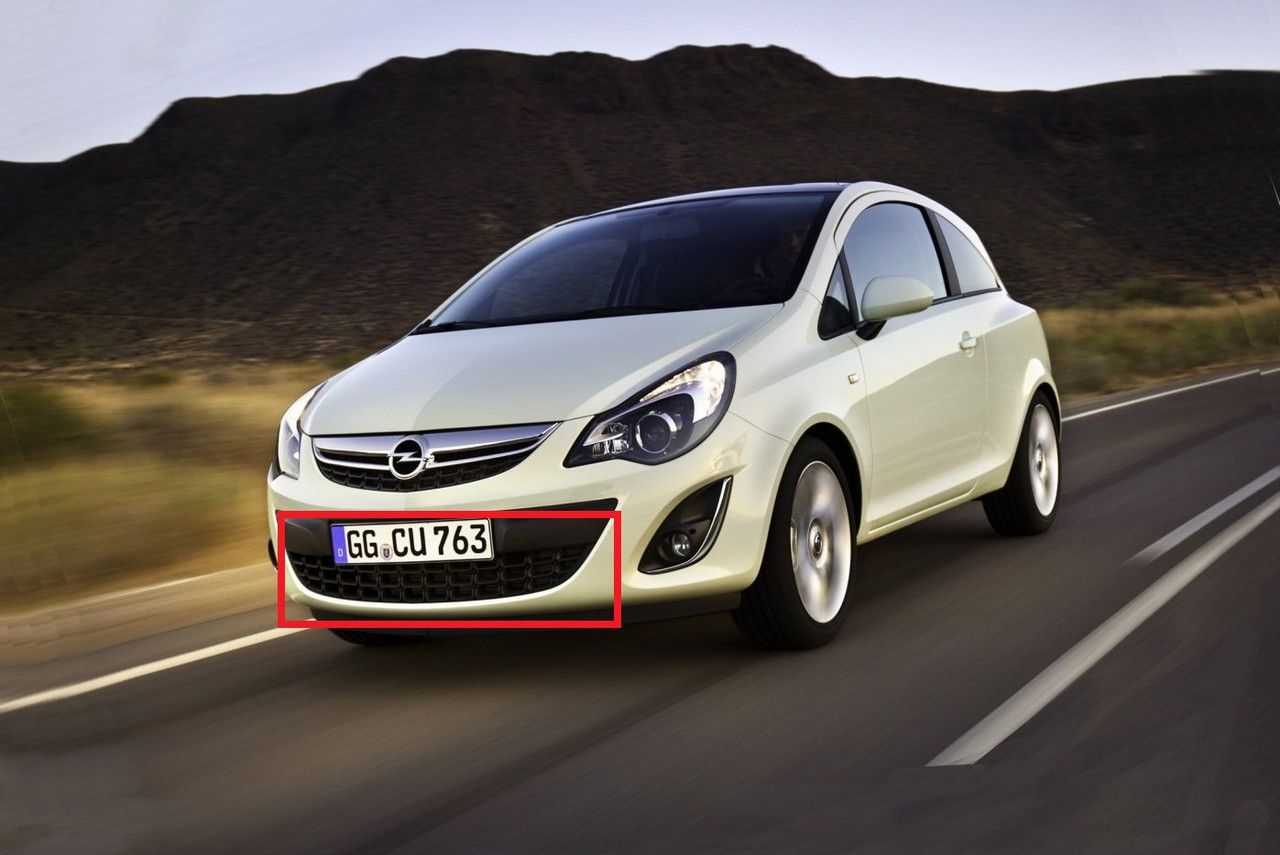 Решітка бампера Опель Корса Д - Opel Corsa D - 2011-2014