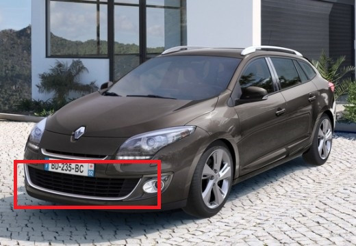 Решітка бампера Рено Меган 3 - Renault Megane 3 - 2012-2013