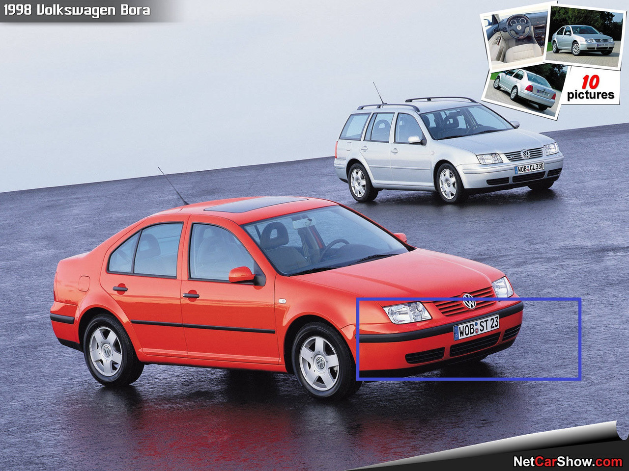 Губа-спойлер переднього бампера Фольксваген Бора - Volkswagen Bora (1998-2005)