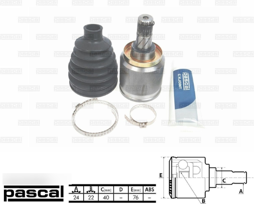 Шрус внутрішній Nissan Almera Classic B10, Almera 2 N16 - Ніссан Альмера Класік Б10, Альмера 2 Н16