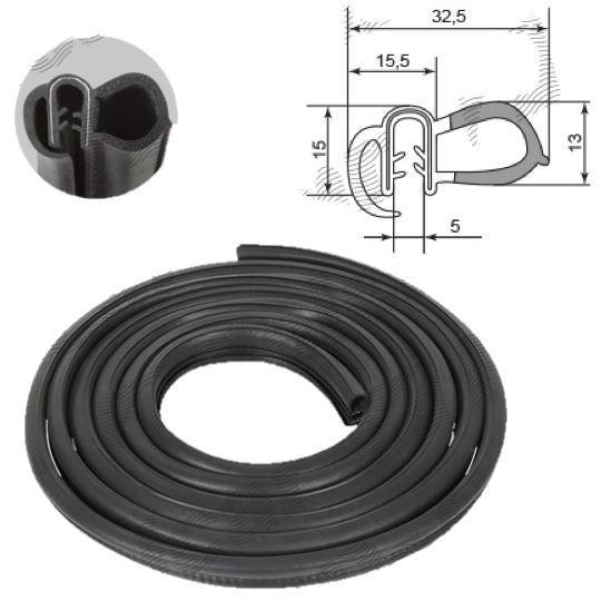 Ущільнювач дверей передніх-задніх (розсувних) Шевроле Авео, Сітроен Джампі, Пежо Партнер - 2003-2016