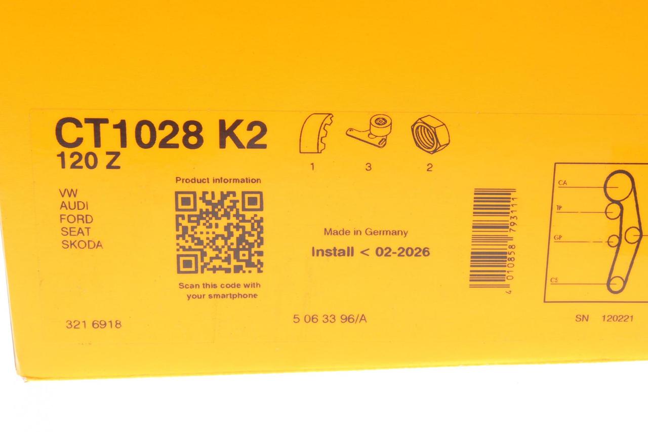 Комплект ременя ГРМ ( +ролик) Ауді A4 Б5, Фольксваген Пассат, Гольф, Шкода Октавія, Фабія - 1.4- 1.9