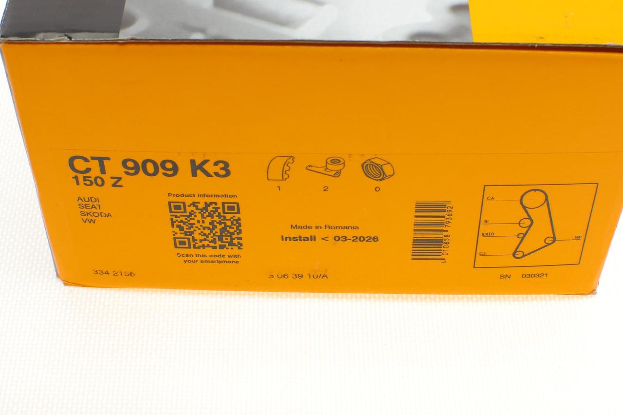 Комплект ременя ГРМ ( +ролик ) Шкода Октавія, Ауді A4, Фольксваген Шаран, Гольф 4 - 1.8-1.8T 95-05 (