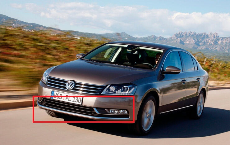 Решітка бампера (комплект) Фольксваген Пасат Б7 - Volkswagen Passat B7 - (B7 (36)), 2010-