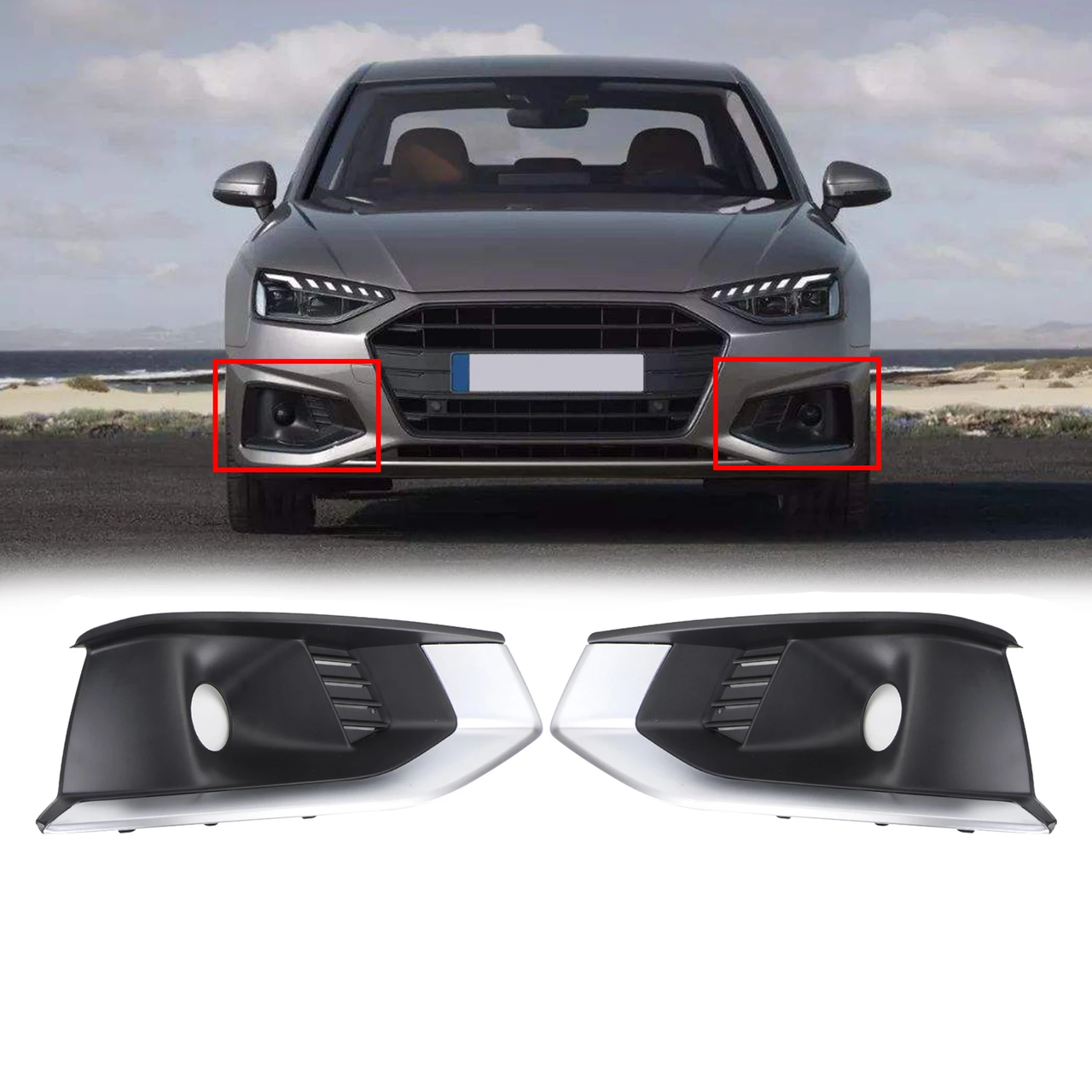 Решітка бампера (комплект) Ауді А4 Б9 - Audi A4 B9 - 2019-