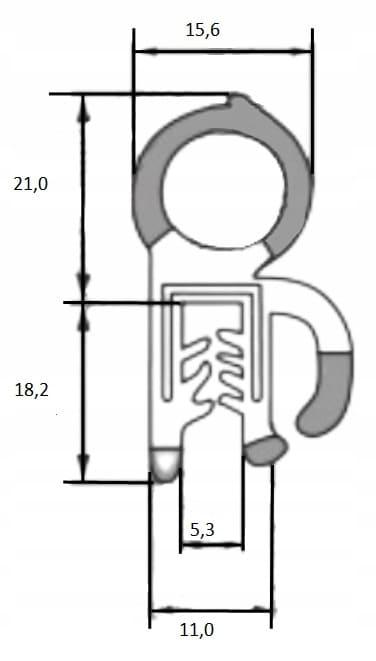 Ущільнювач кришки багажника, задньої 5ї дверки Ford Focus 2, С-Max, Mondeo 3, S-Max, Fiesta 6 2004