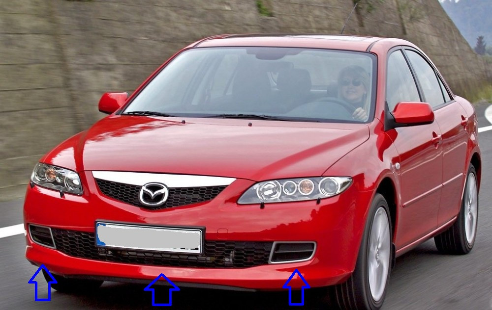 Решітка бампера (комплект) Мазда 6 - Mazda 6 - 2005-2007